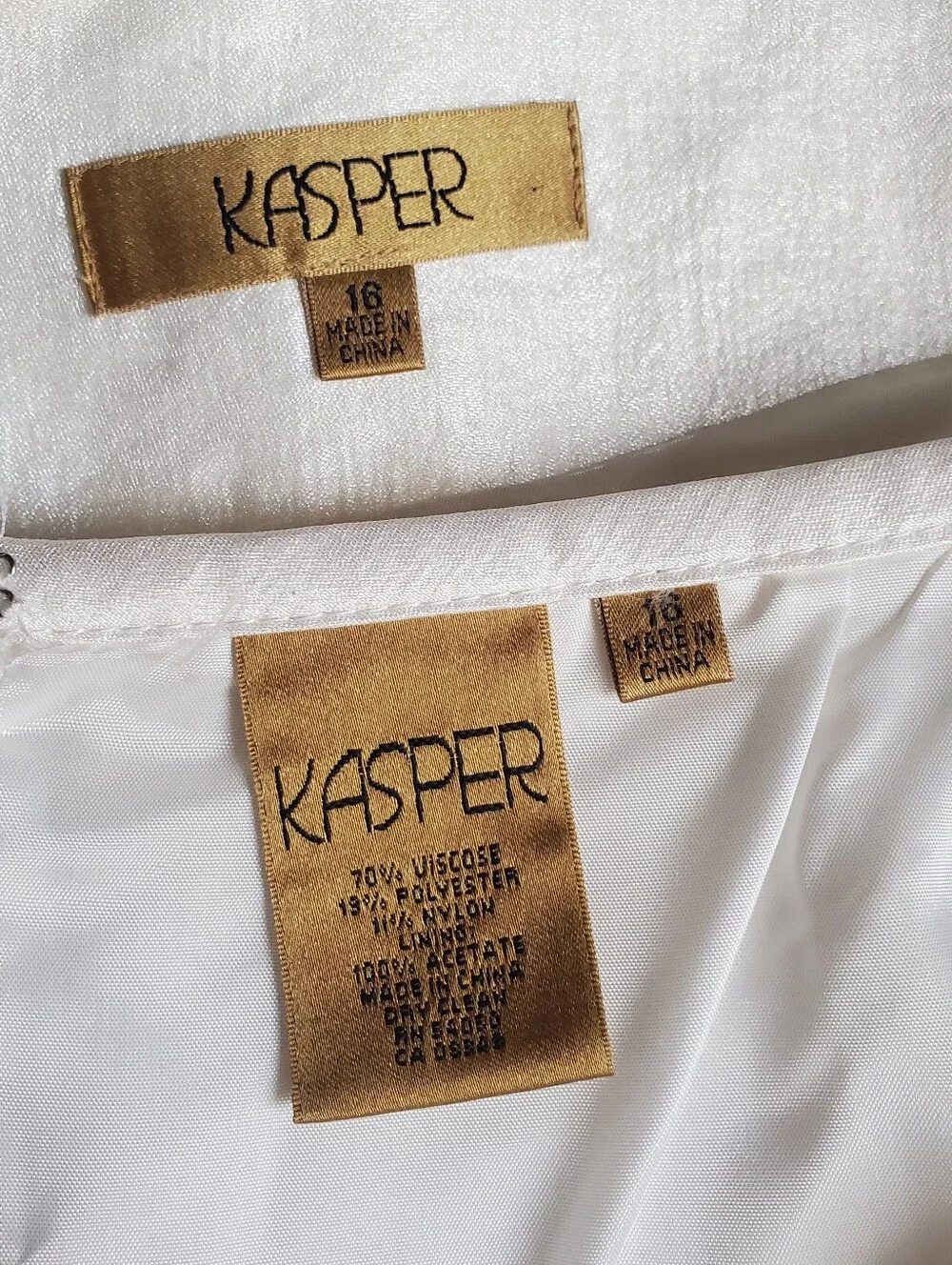 Kasper Elegant Cream Pencil Skirt Classic Workwear Office Career Formal Size 16